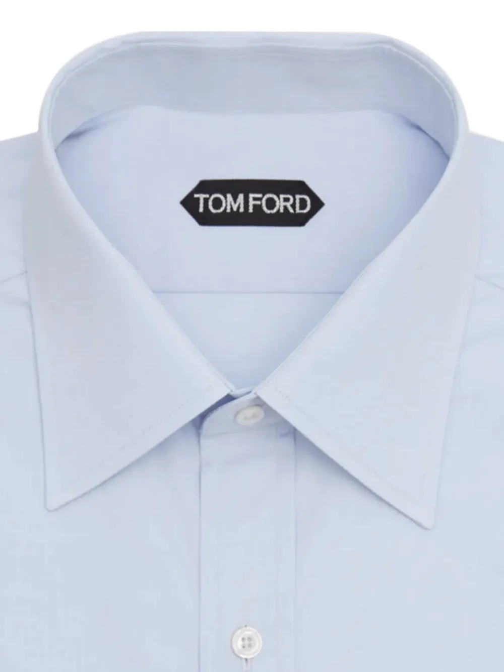 TOM FORD Overhemd met puntige kraag en knoopmanchetten Blauw