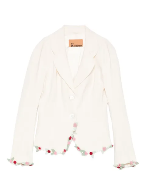 John Galliano Pre-Owned 2000s flower-trim jacket