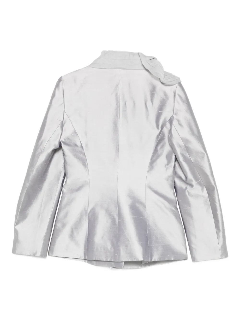 Pre-owned Dior 1990s Flower-embellishment Suit In Gray