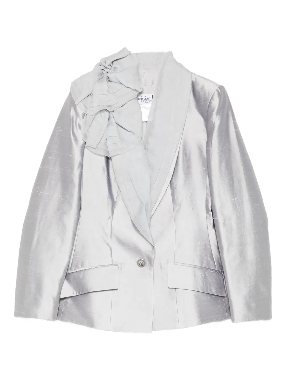 Christian Dior Pre-Owned 1990s flower-embellishment suit - Grigio