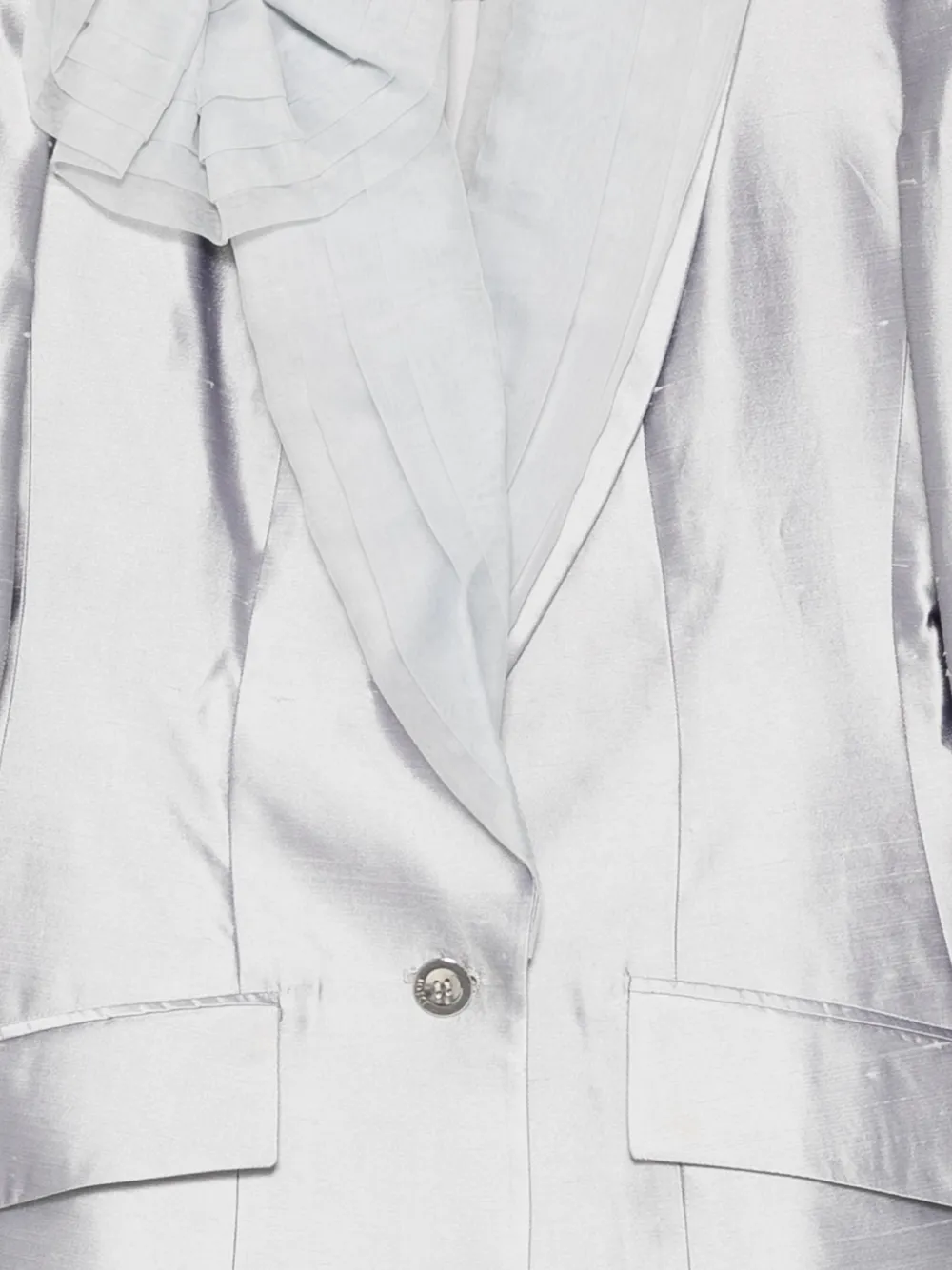 Pre-owned Dior 1990s Flower-embellishment Suit In Gray