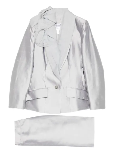 Christian Dior Pre-Owned 1990s flower-embellishment suit