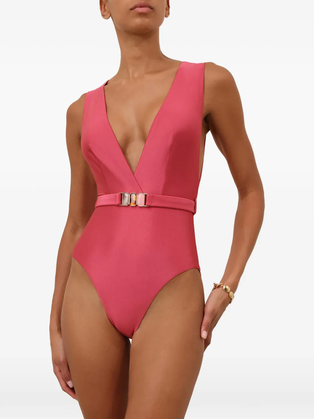 ZIMMERMANN Wanderlust badpak met ceintuur Roze