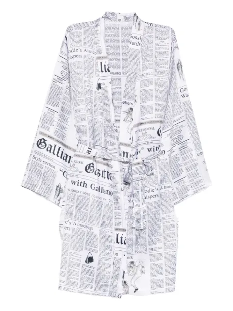John Galliano Pre-Owned 2000s journal-print dress