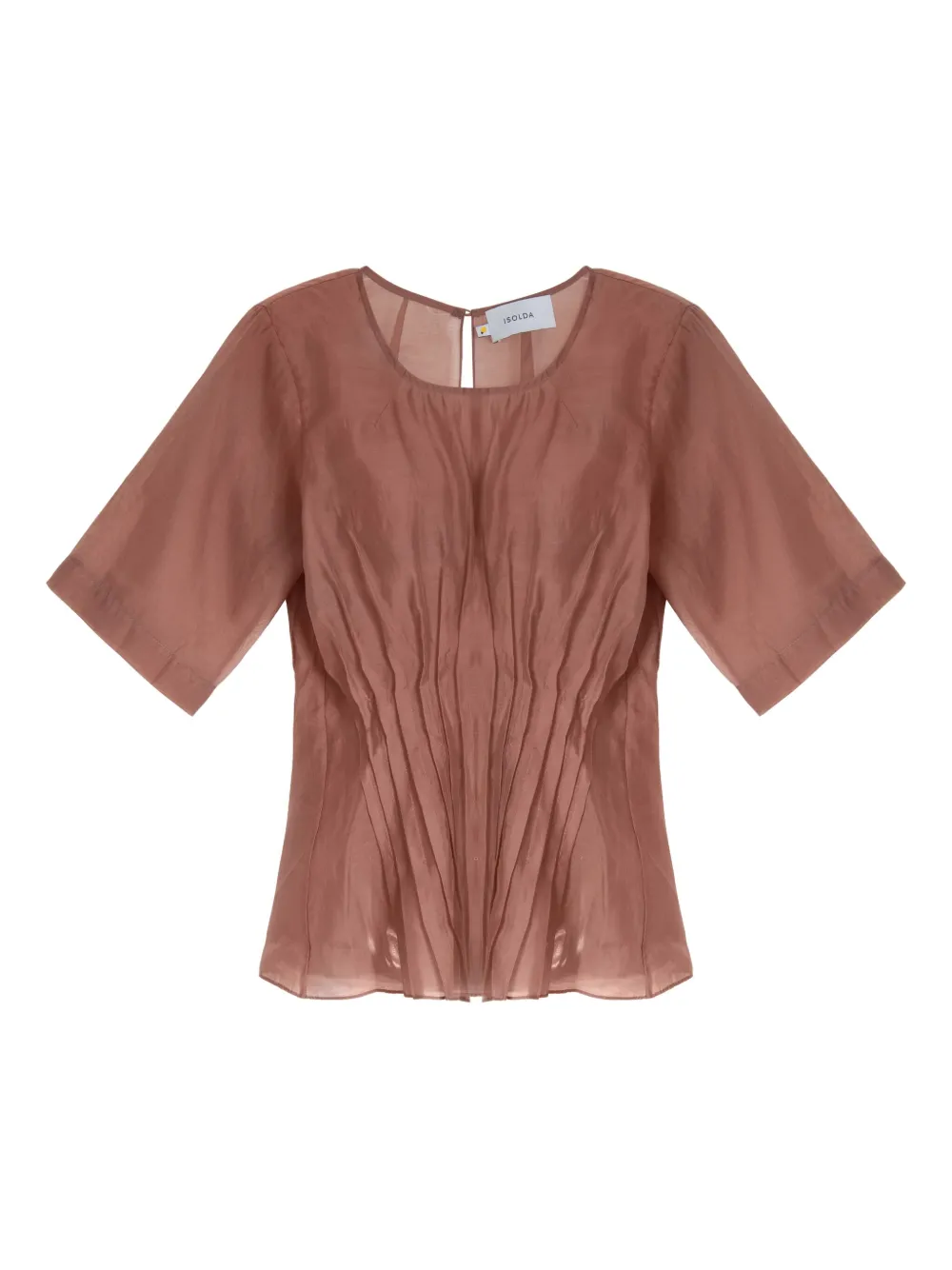 Isolda Labirinto de Rios pintuck blouse - ブラウン Isolda Labirinto de Rios pintuck blouse - ブラウン
