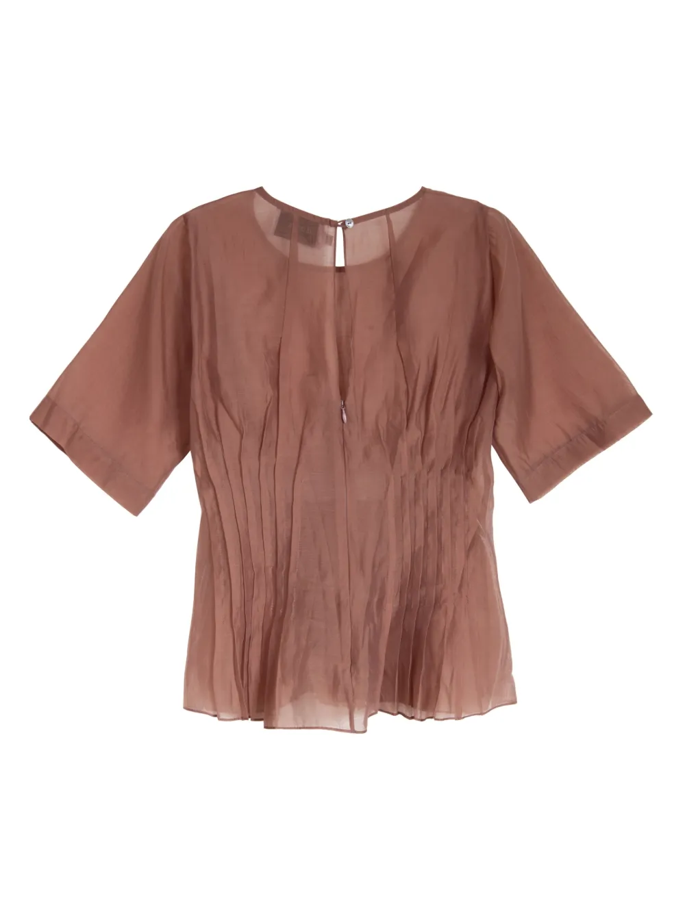 Isolda Labirinto de Rios blouse met geplooid detail Bruin