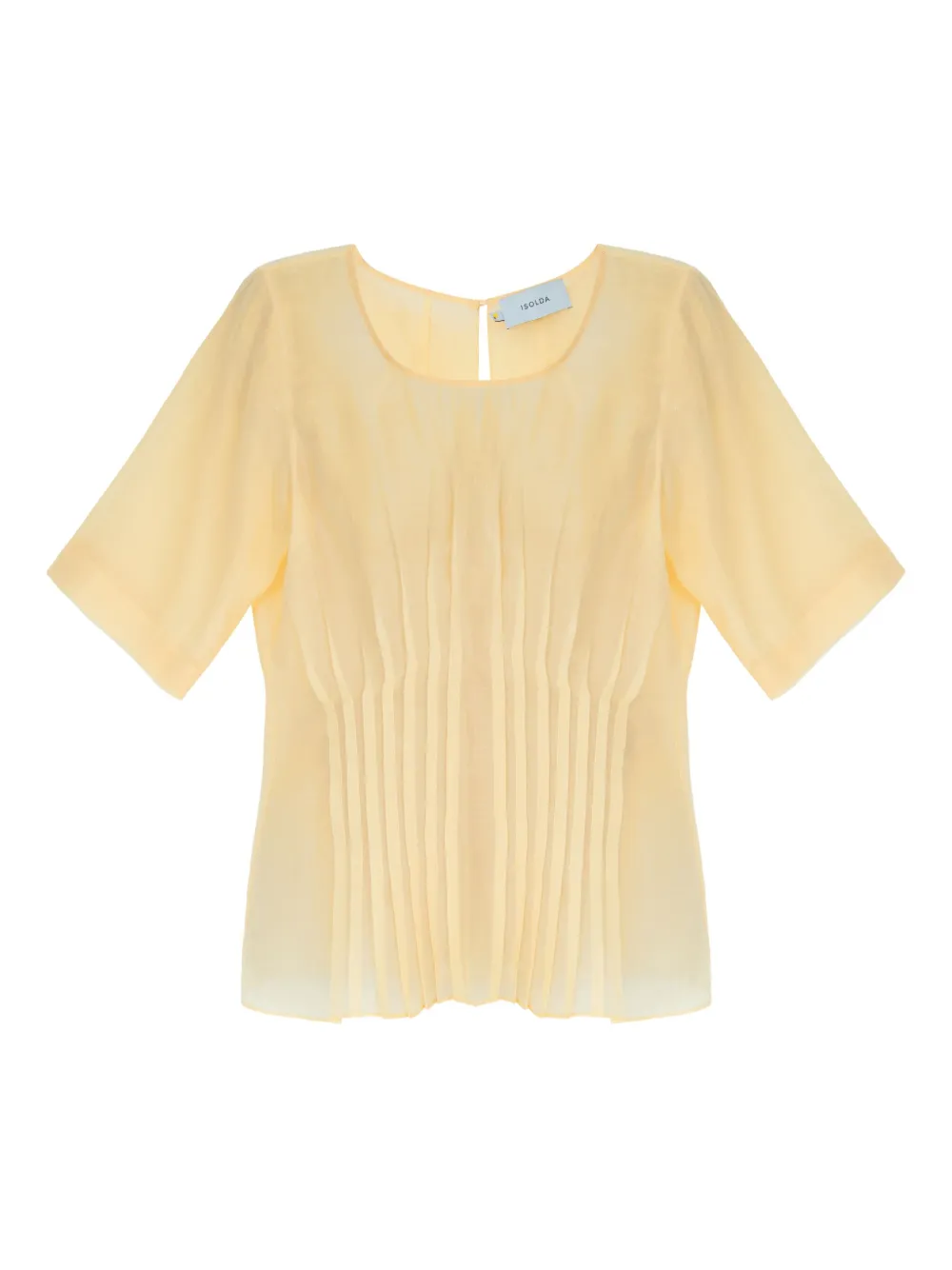 Isolda Labirinto de Rios pintuck blouse - イエロー Isolda Labirinto de Rios pintuck blouse - イエロー