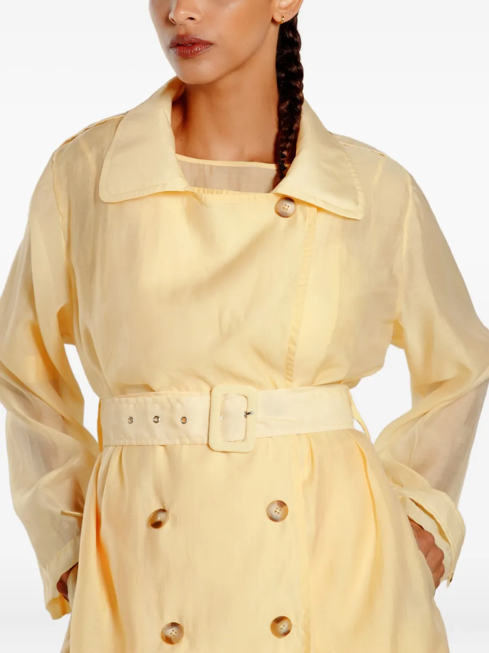 Isolda Oásis belted double-breasted coat | Gabardinas e impermeables | Image 2