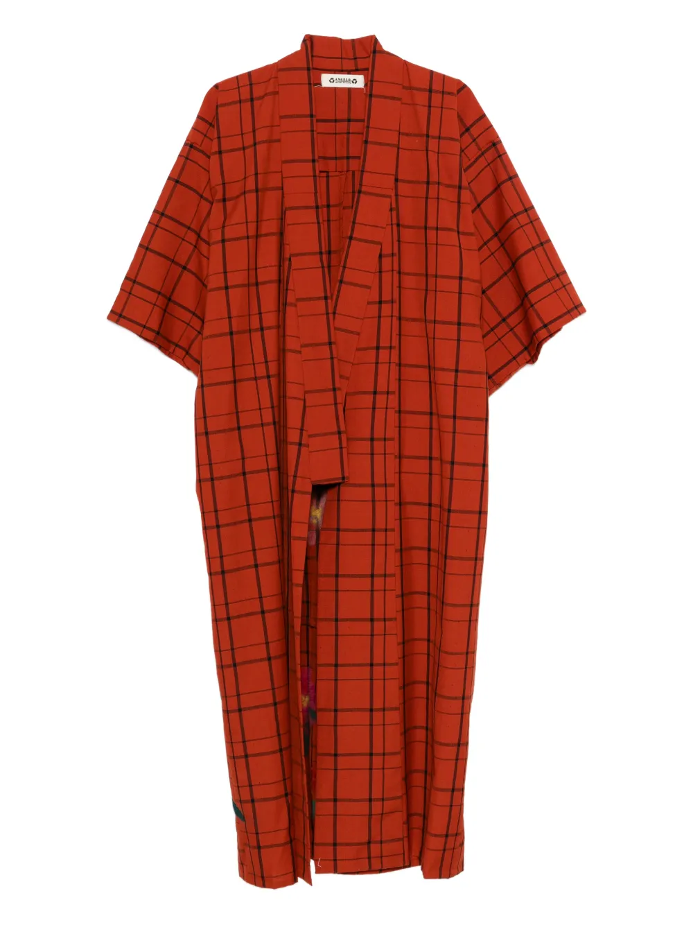 A.N.G.E.L.O. Vintage Upcycling Cappotto a quadri - Rosso