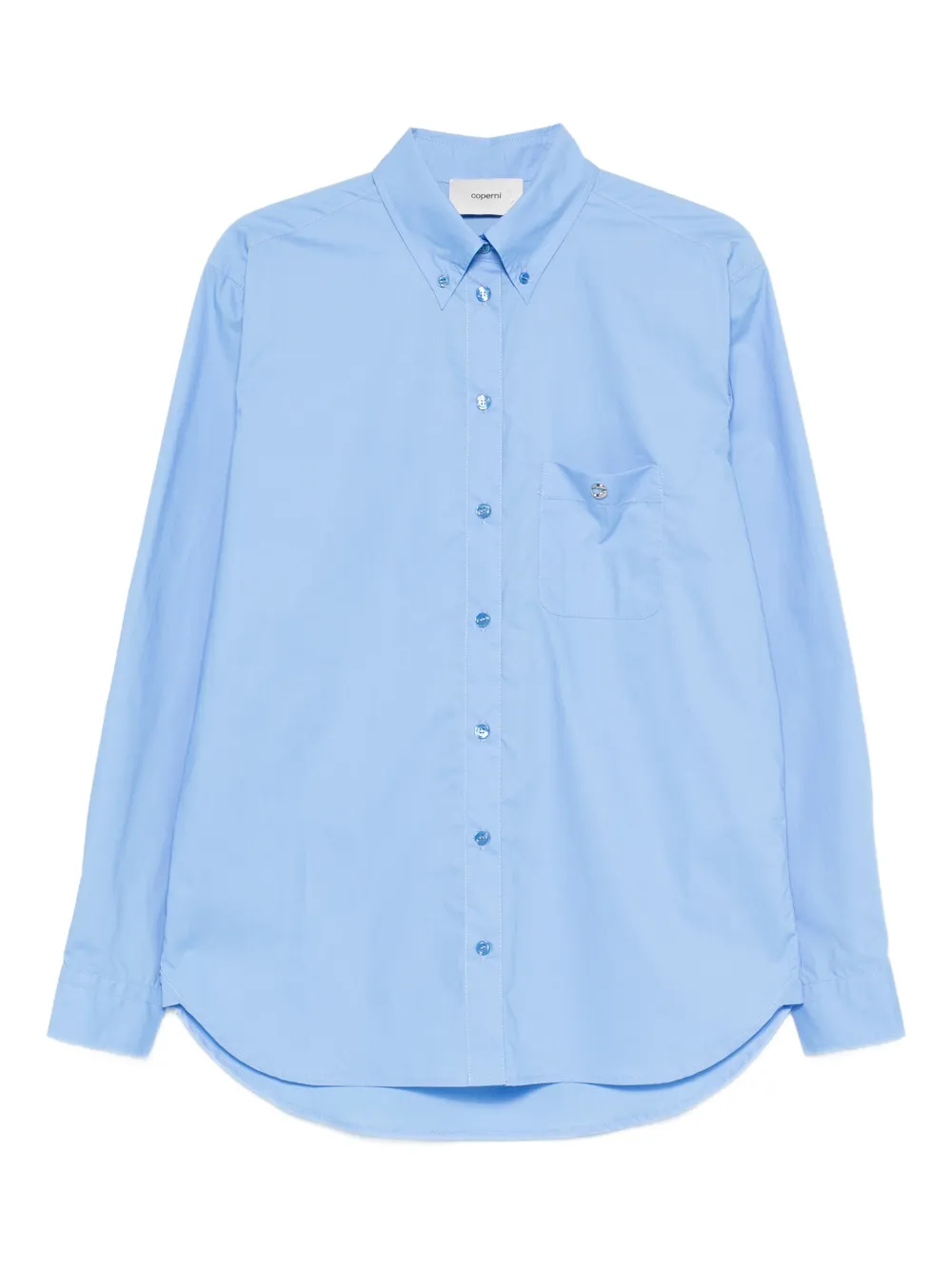 Coperni Camicia Boyfriend a quadri - Blu