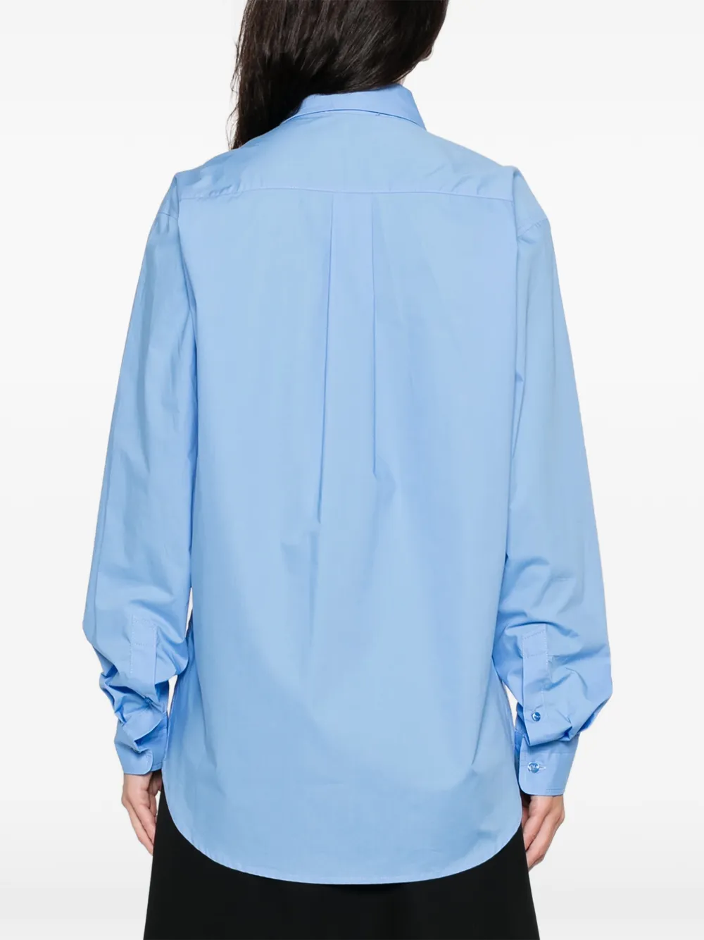 Coperni Boyfriend blouse met zak Blauw