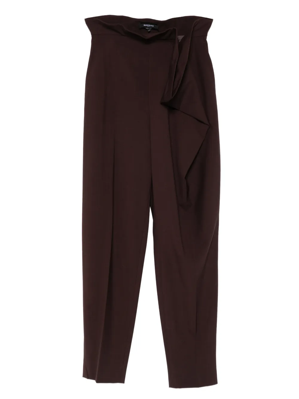Rochas drap-detailed trousers | Brown | Image 1
