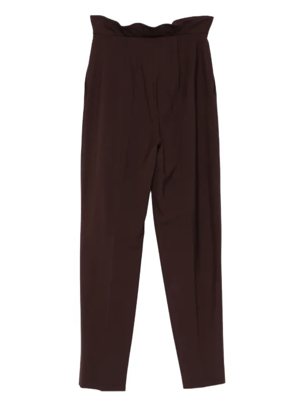 ROCHAS パンツ Rochas ドラップディテール パンツ | ブラウン | FARFETCH JP