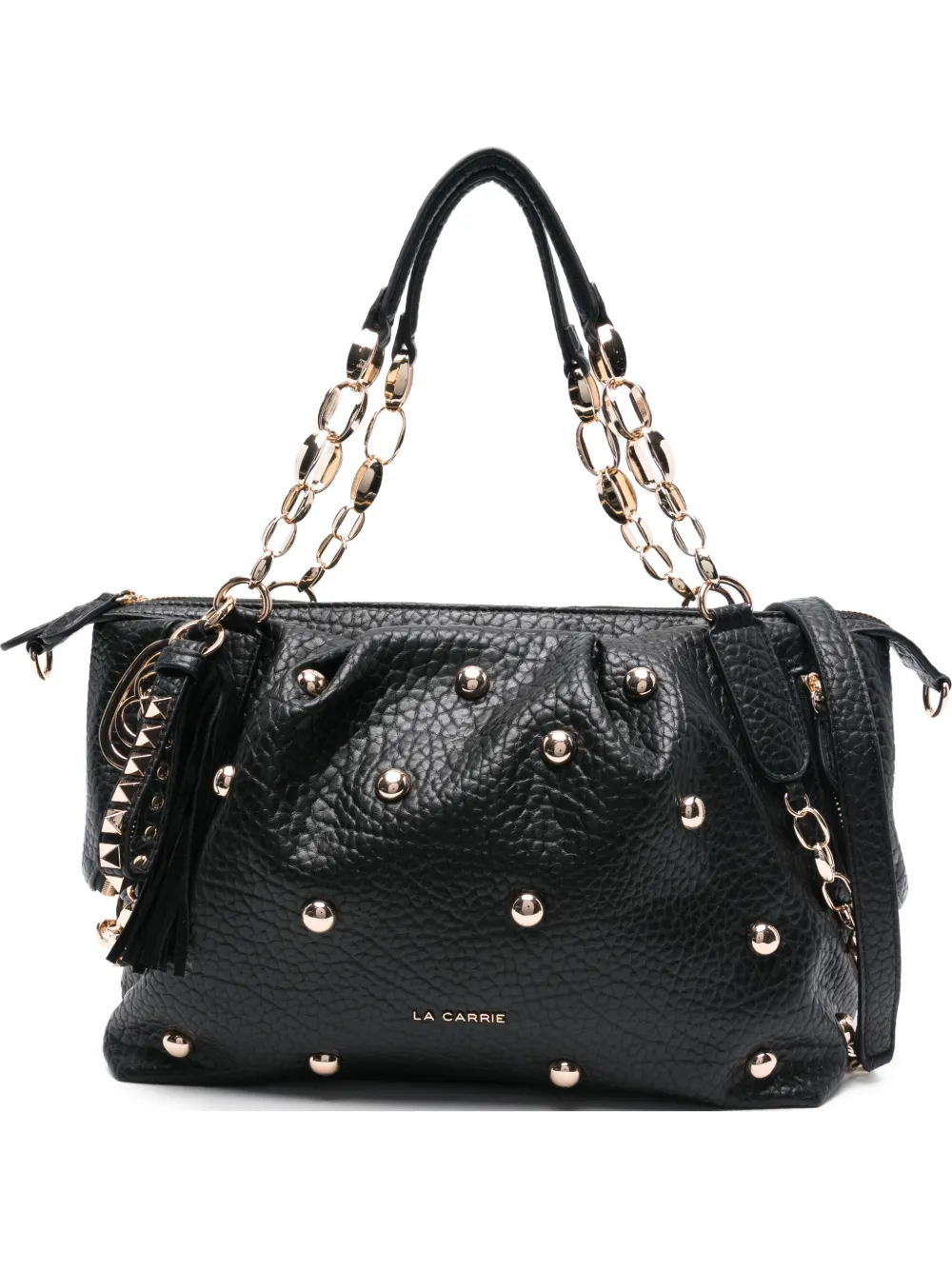 La Carrie Navajo Studded Tote Bag In Black