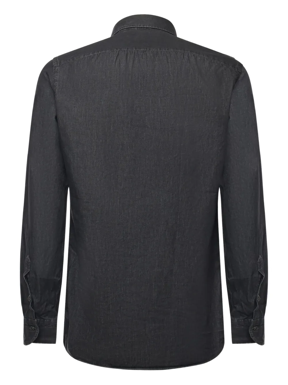 BORRIELLO NAPOLI Denim overhemd - Zwart