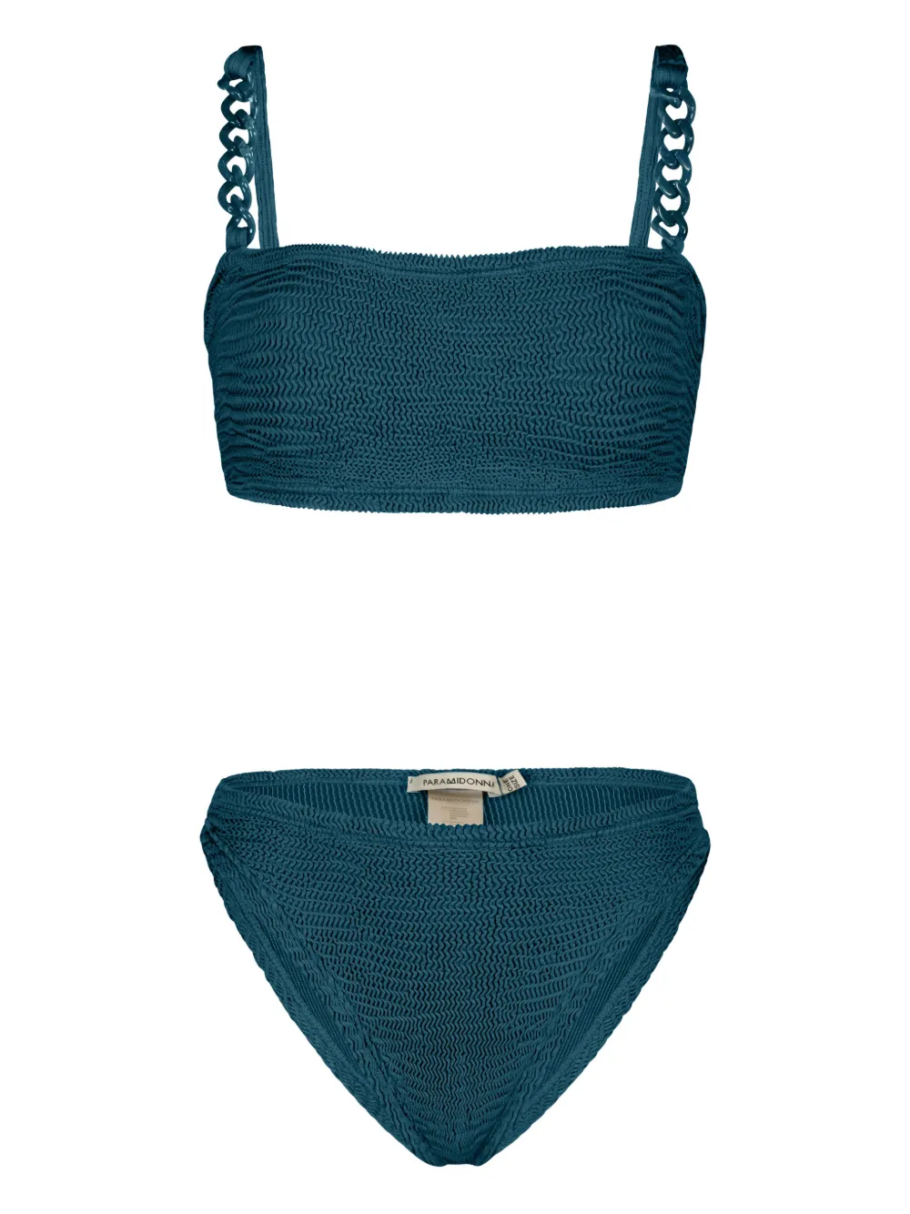 Paramidonna Penelope Chain-straps Bikini In Blue
