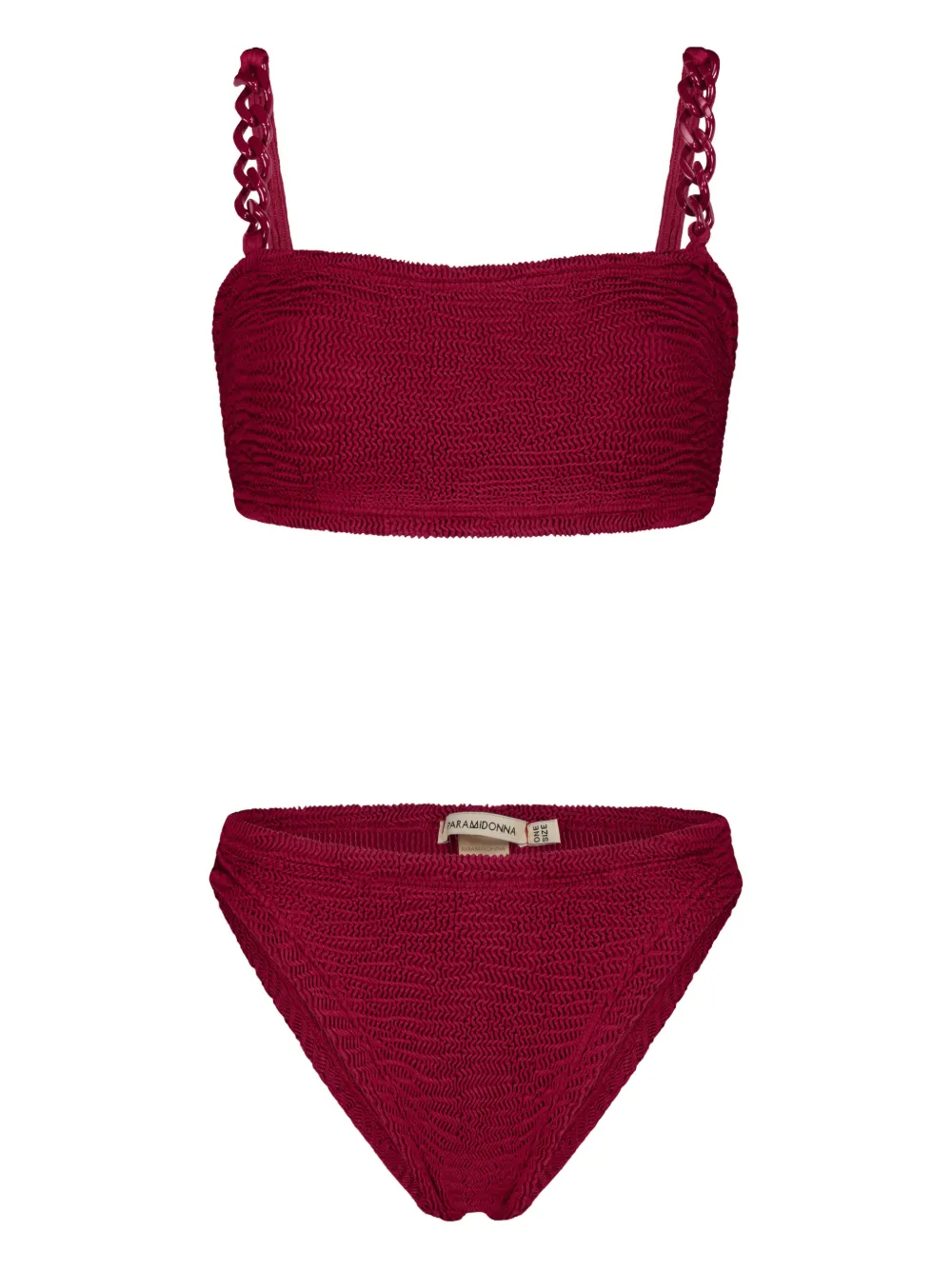 Paramidonna Penelope Chain-straps Bikini In Red