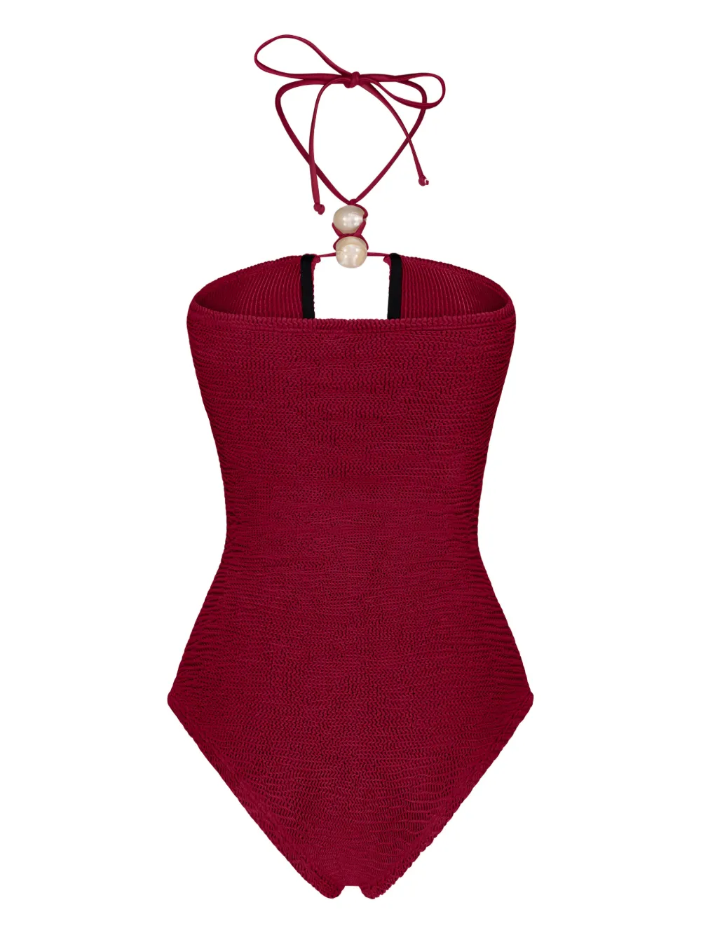 Paramidonna Adriana Pearls Swimsuit In Burgundy