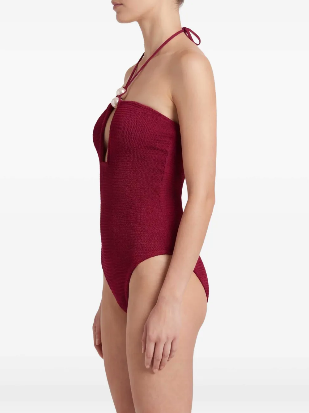PARAMIDONNA Adriana badpak met parels Rood