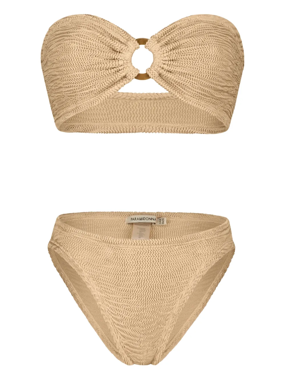PARAMIDONNA Bikini Chloe con anello - Toni neutri
