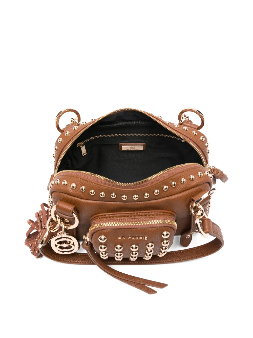 La Carrie Small Planets Studded Tassel Shoulder Bag In Multi