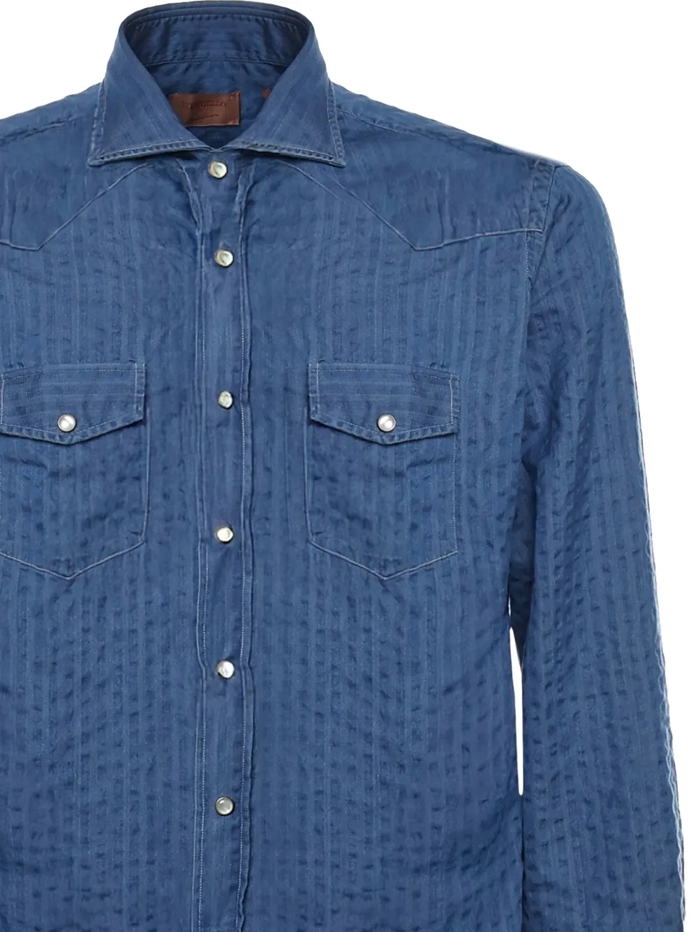 BORRIELLO NAPOLI striped shirt - Blauw