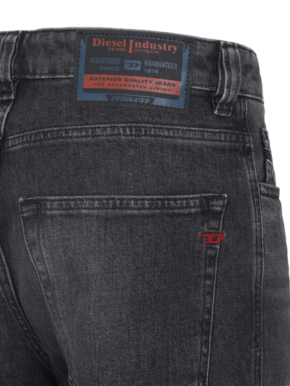 Diesel Jeans met logopatch Grijs