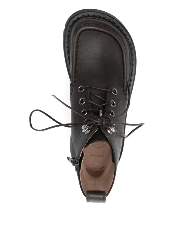 LOEWE lace-up zip-fastening Boots | Brown | FARFETCH