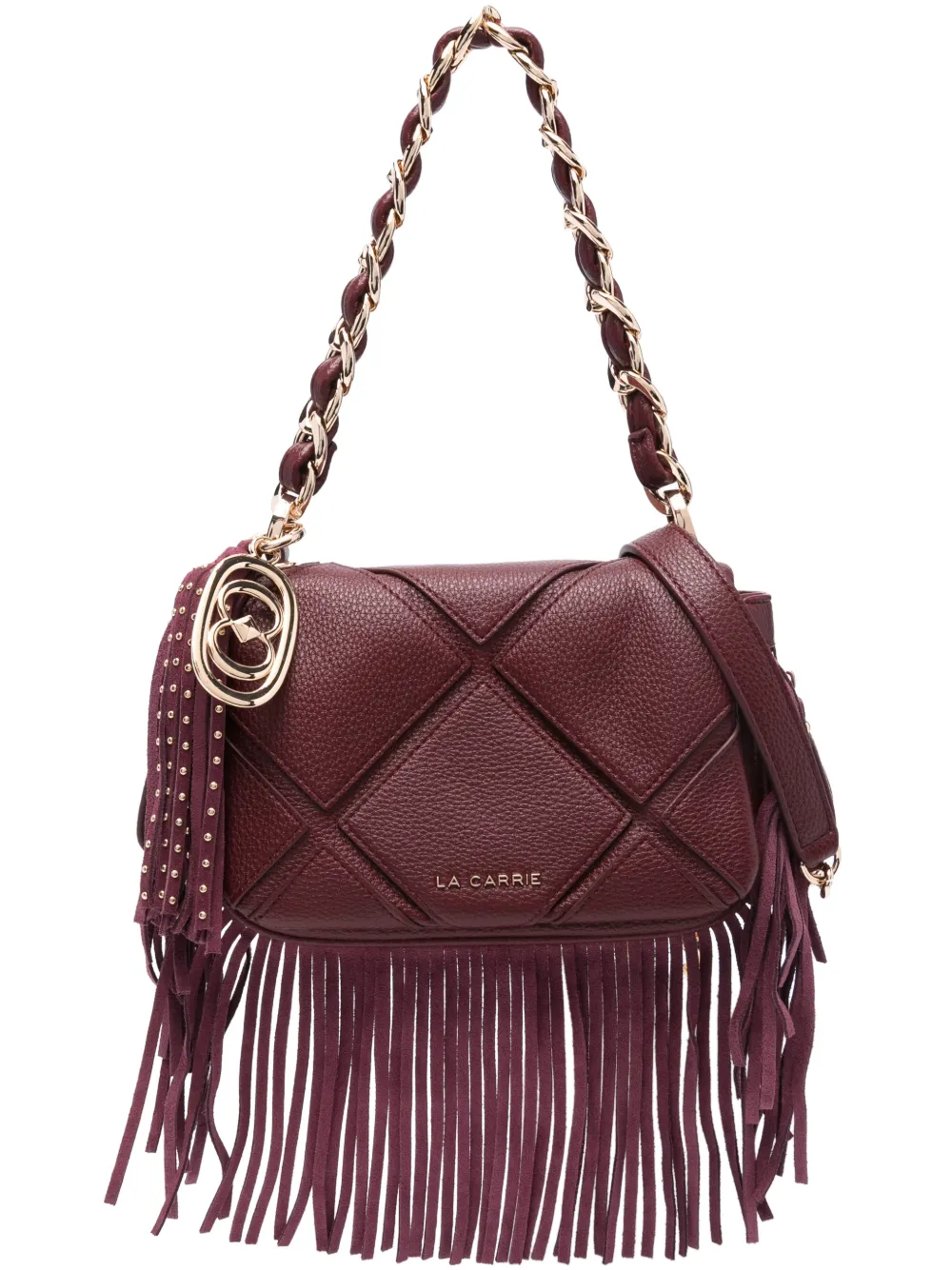 La Carrie small  Isabel quilted fringed shoulder bag | Red | Image 1