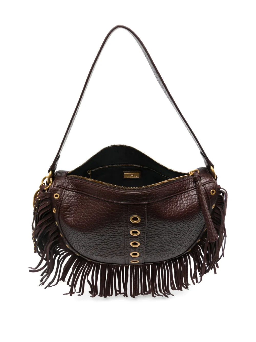 La Carrie Schoudertas met franje Bruin