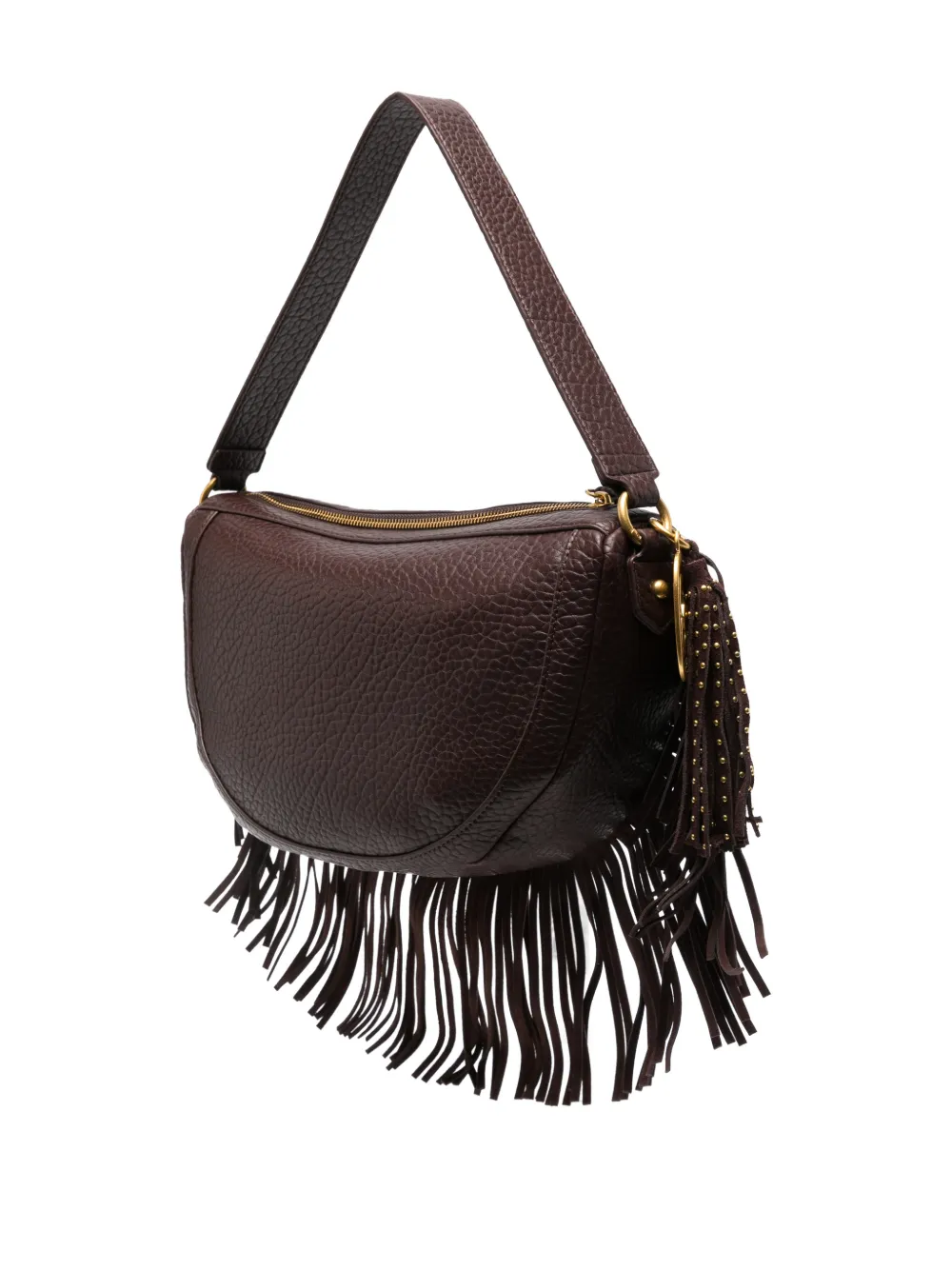 La Carrie Schoudertas met franje Bruin