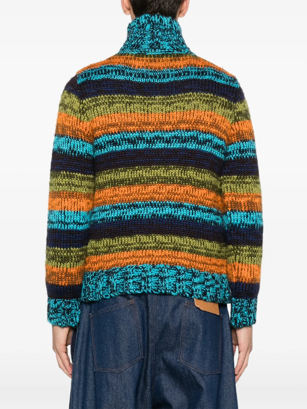 2001-2002s Striped Zip Sweater