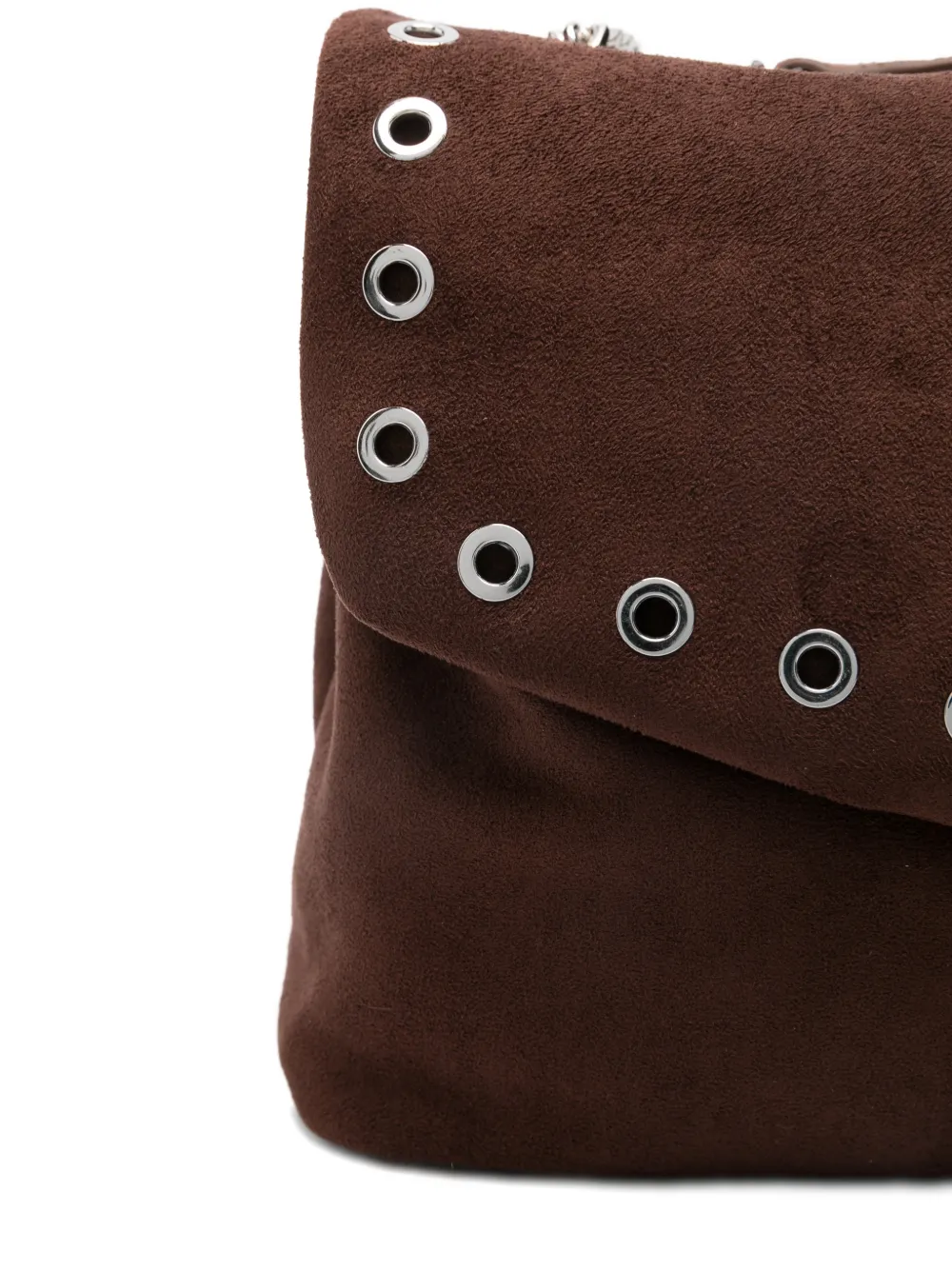 La Carrie Ethnic Eyelet Chain Shoulder Bag In Brown