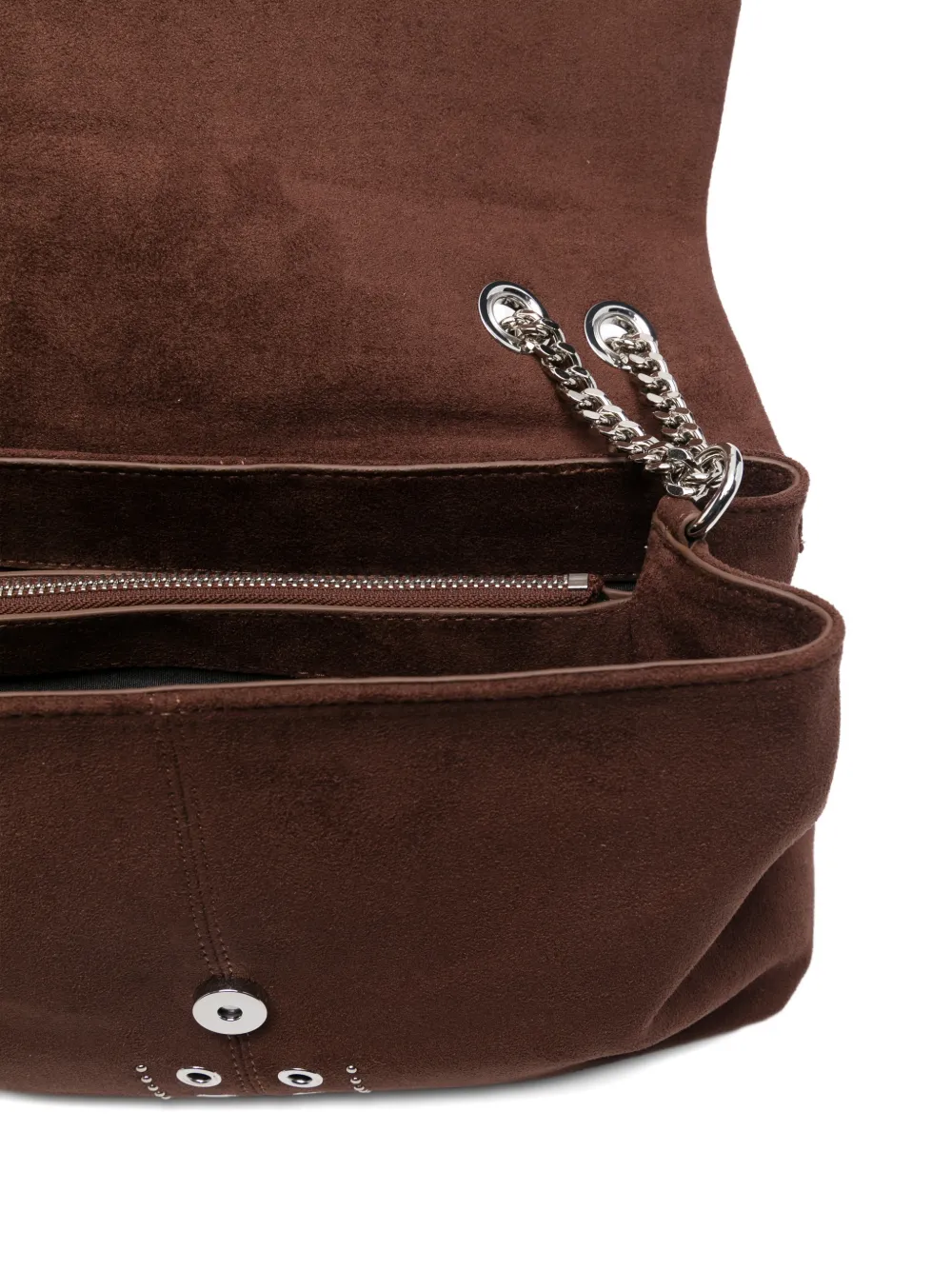 La Carrie Ethnic Eyelet Chain Shoulder Bag In Brown