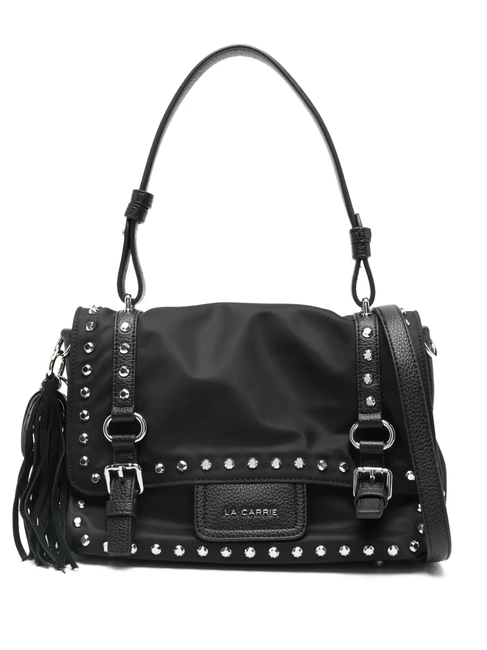 La Carrie bolso de hombro Athena con borlas | negro | Image 1