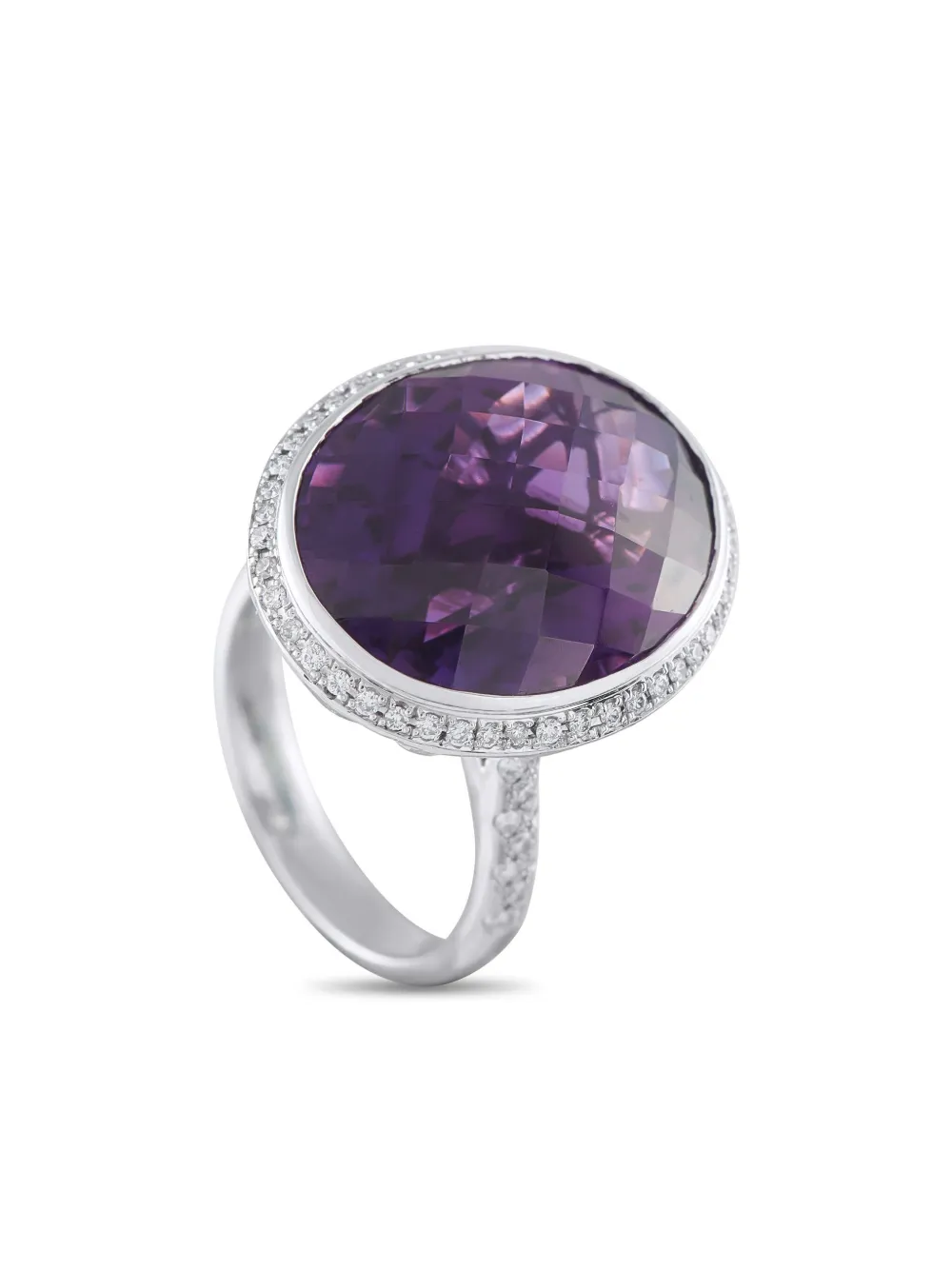 LB Exclusive platinum diamond and amethyst ring - シルバートーン LB Exclusive platinum diamond and amethyst ring - シルバートーン