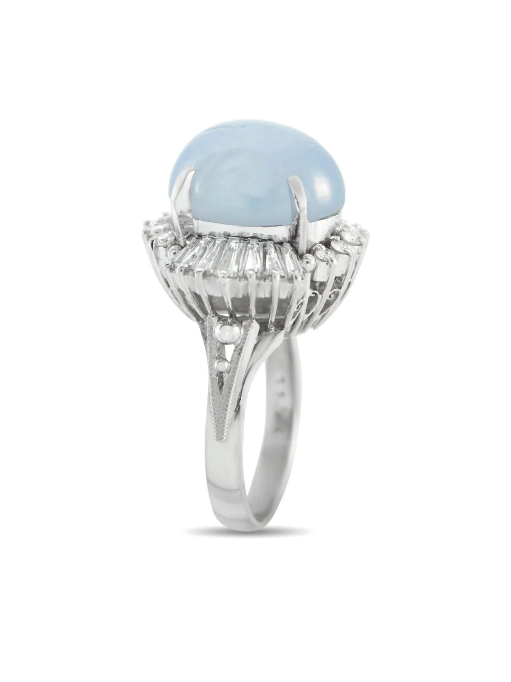 LB Exclusive platinum diamond and sapphire ring - シルバートーン