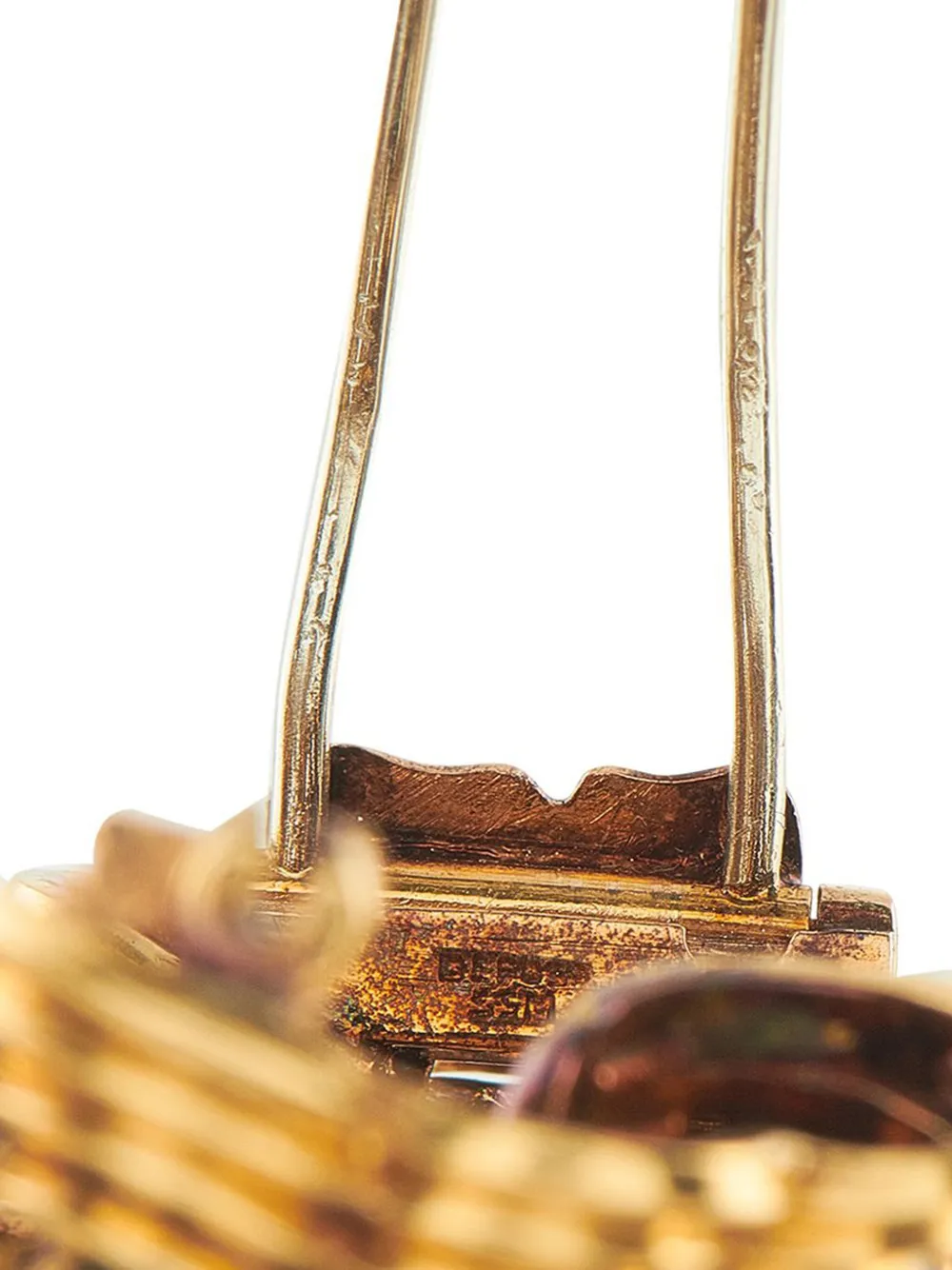 VAN CLEEF & ARPELS Pre-owned 18k Yellow Gold Diamond And Sapphire Brooch