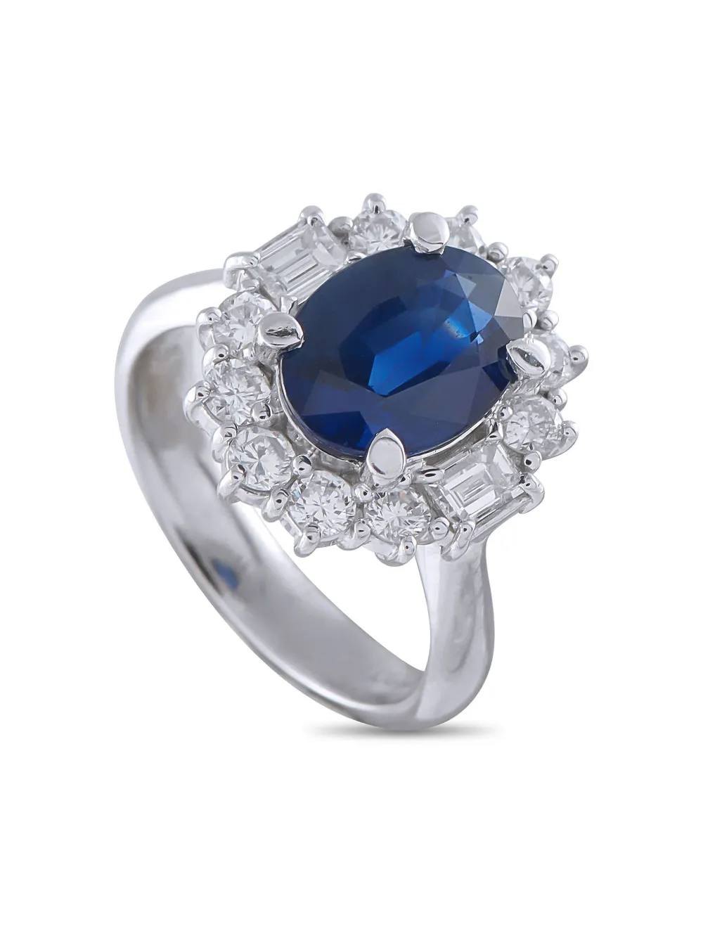 LB Exclusive platinum diamond and sapphire ring - シルバートーン LB Exclusive platinum diamond and sapphire ring - シルバートーン