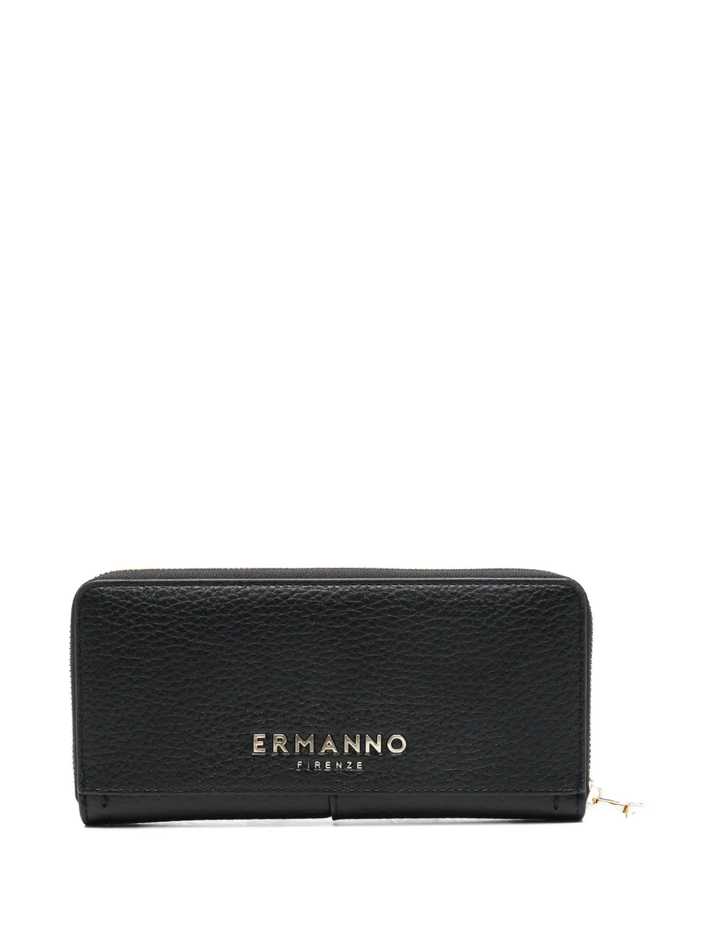 ERMANNO FIRENZE logo zip wallet - Zwart