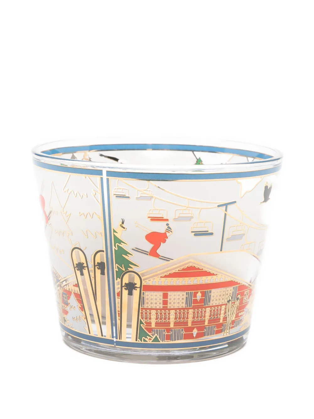 Baobab Collection Ski 2026 kaars met grafische print (500 g) - Wit