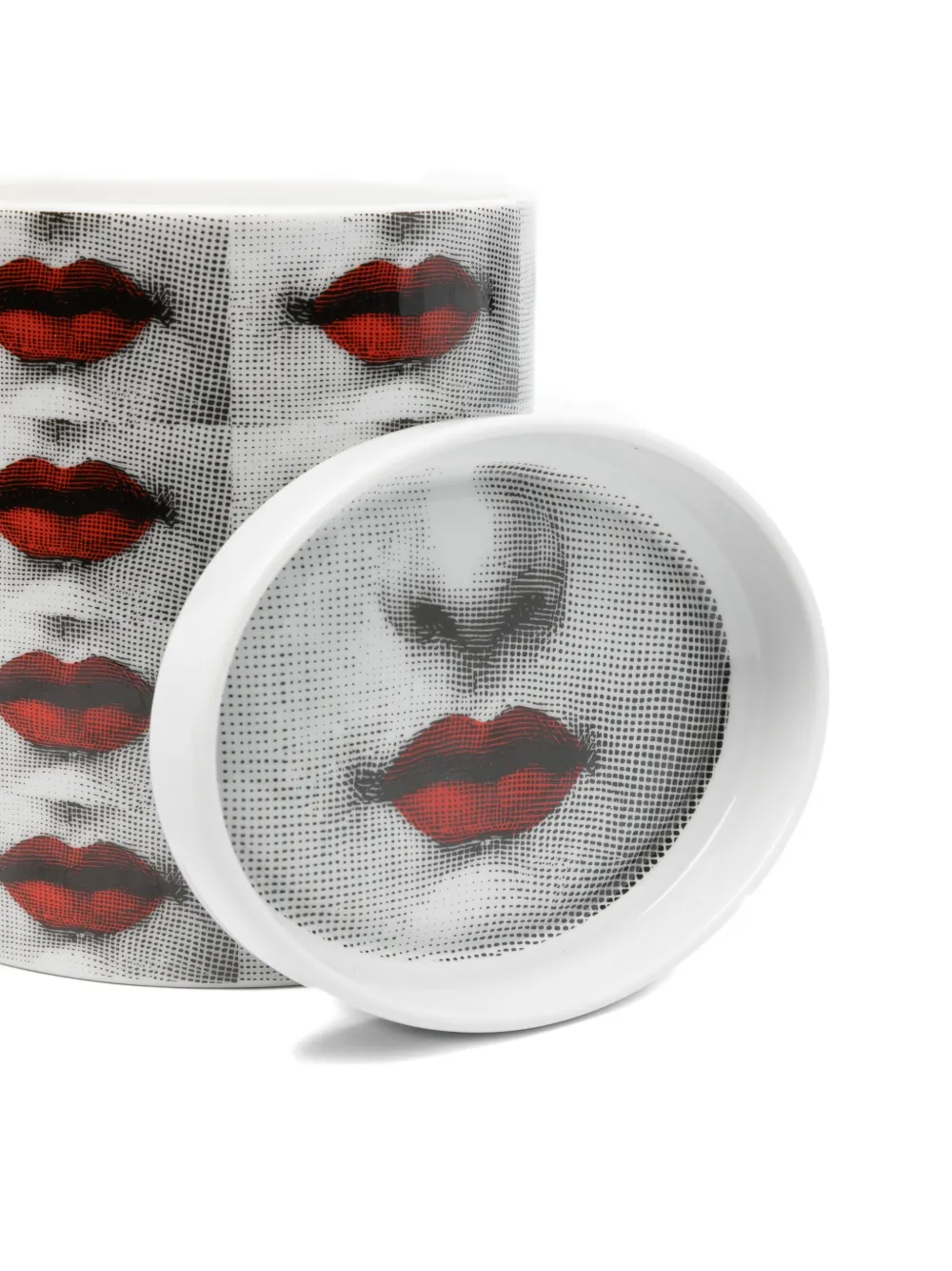 Fornasetti Lips-print Scented Candle (1020 Gr) In Red