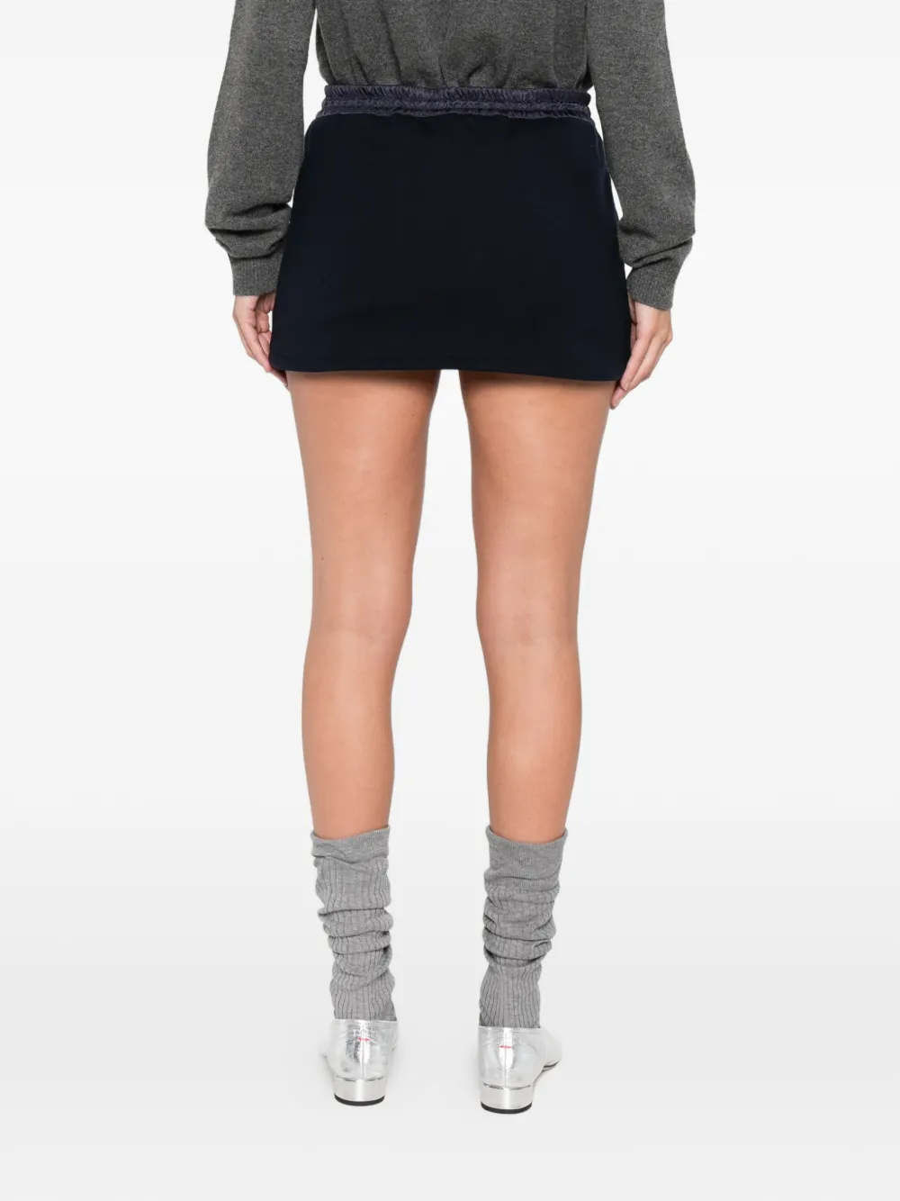 Miu Rok met ritsdetail Blauw