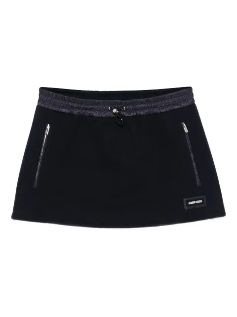 Miu Miu zip detail skirt