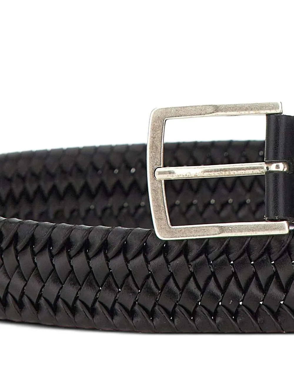 Athison Woven Pin-buckle Belt In Black