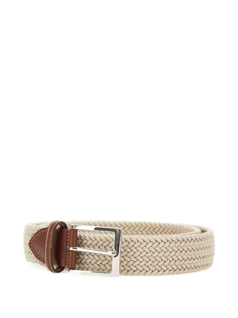 ATHISON woven pin-buckle belt