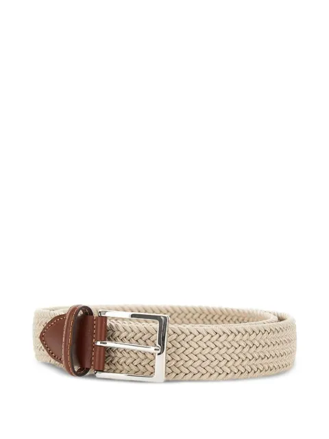 ATHISON woven pin-buckle belt