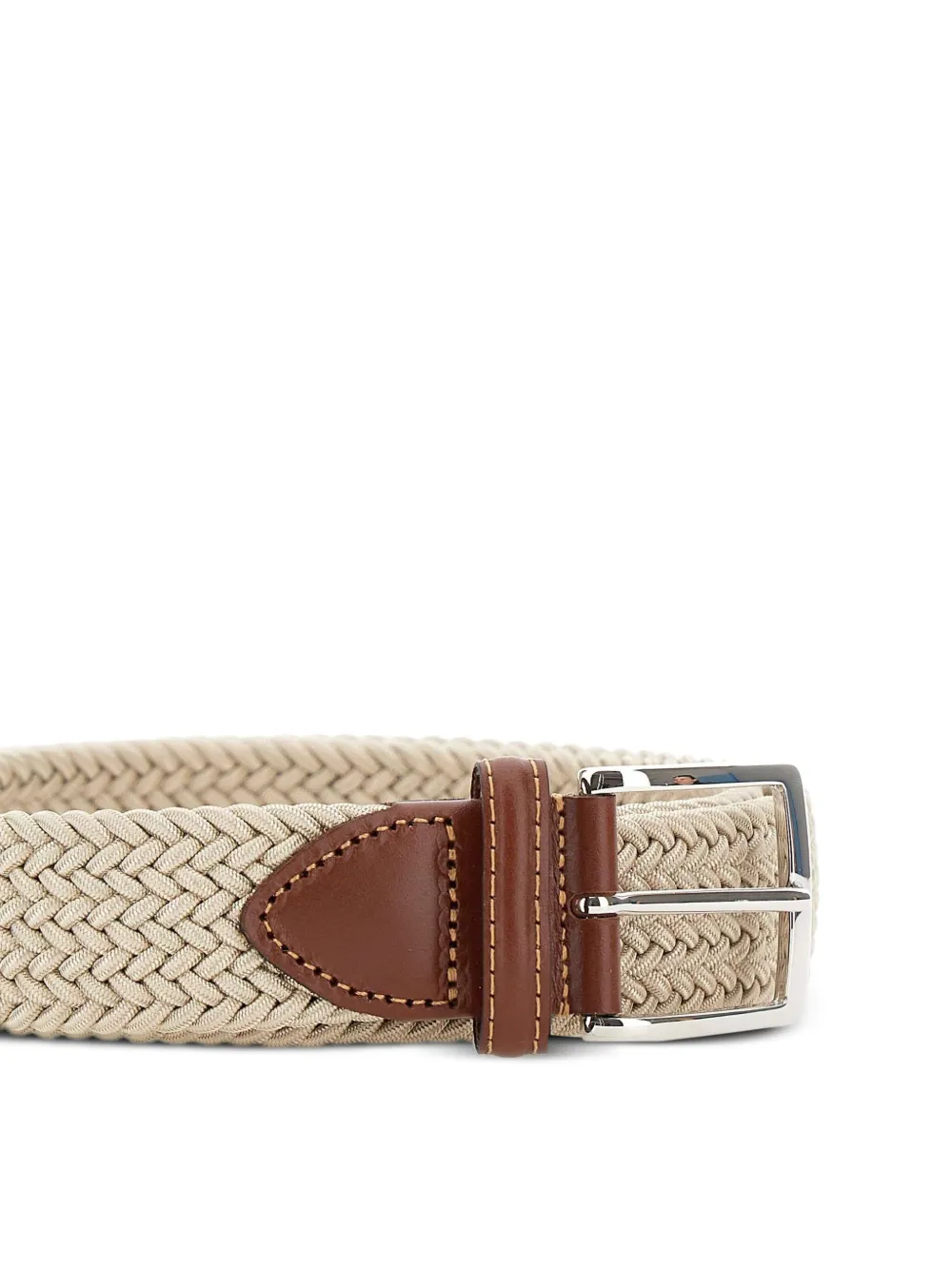 Athison Woven Pin-buckle Belt In Neutral