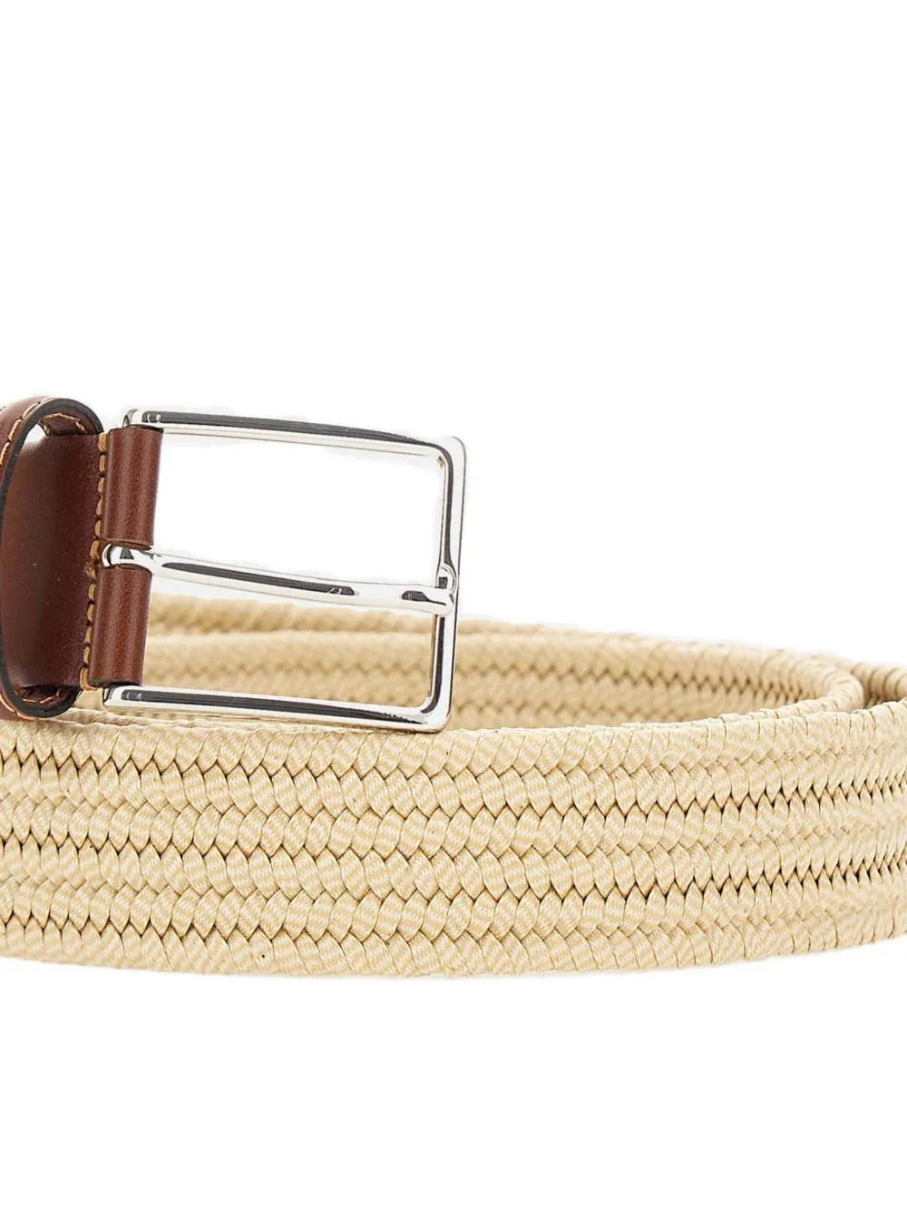 Athison Woven Pin-buckle Belt In Neutral