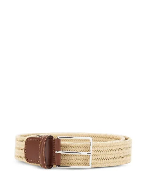 ATHISON woven pin-buckle belt
